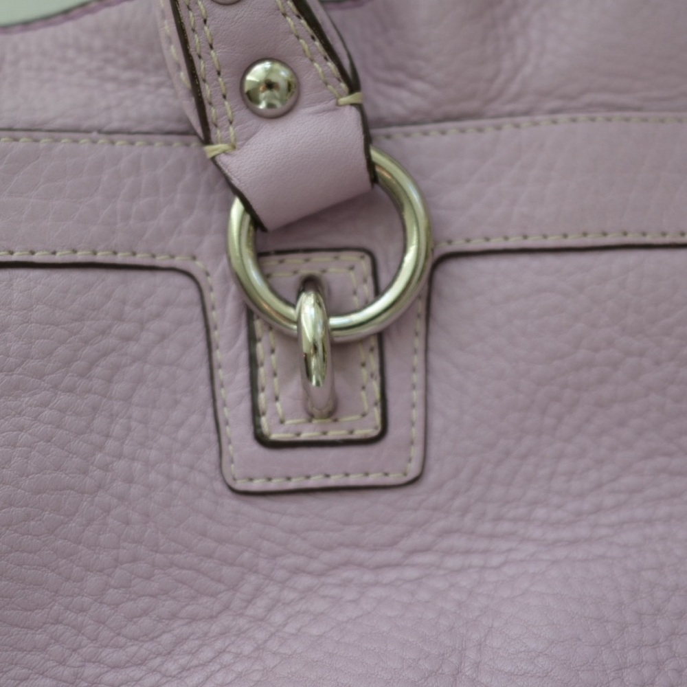 Y2K Coach Penelope Ruffle Purple Lavender Lilac Leather Shoulder Bag - Picture 9 of 13
